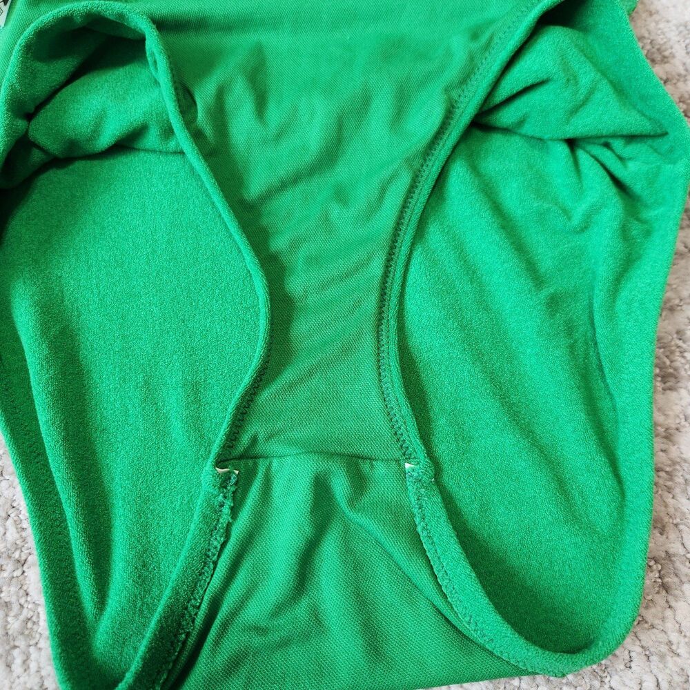 Sanctuary womens high leg one piece swimsuit kelly green micro terry size M - Picture 12 of 12